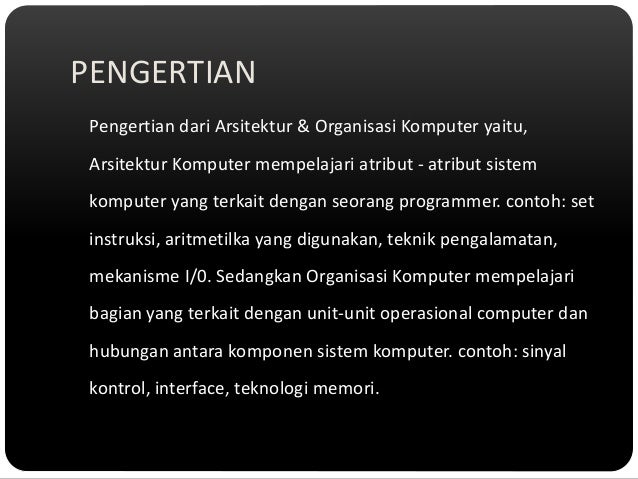 Ebook Arsitektur Dan Organisasi Komputer